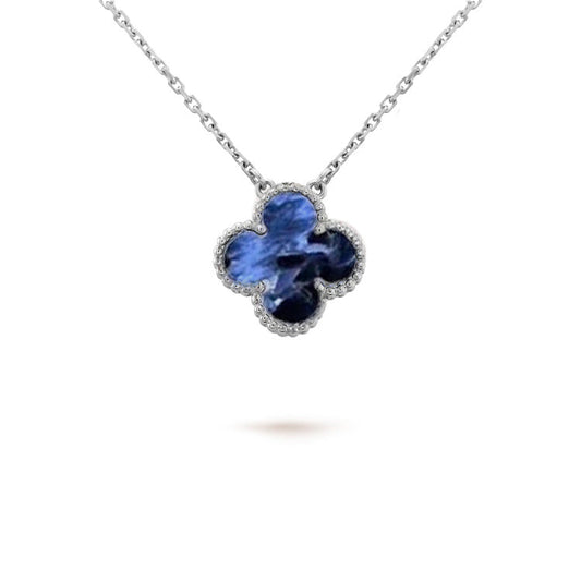 [Triumph Jewelry]CLOVER 15MM PIETERSITE NECKLACE SILVER