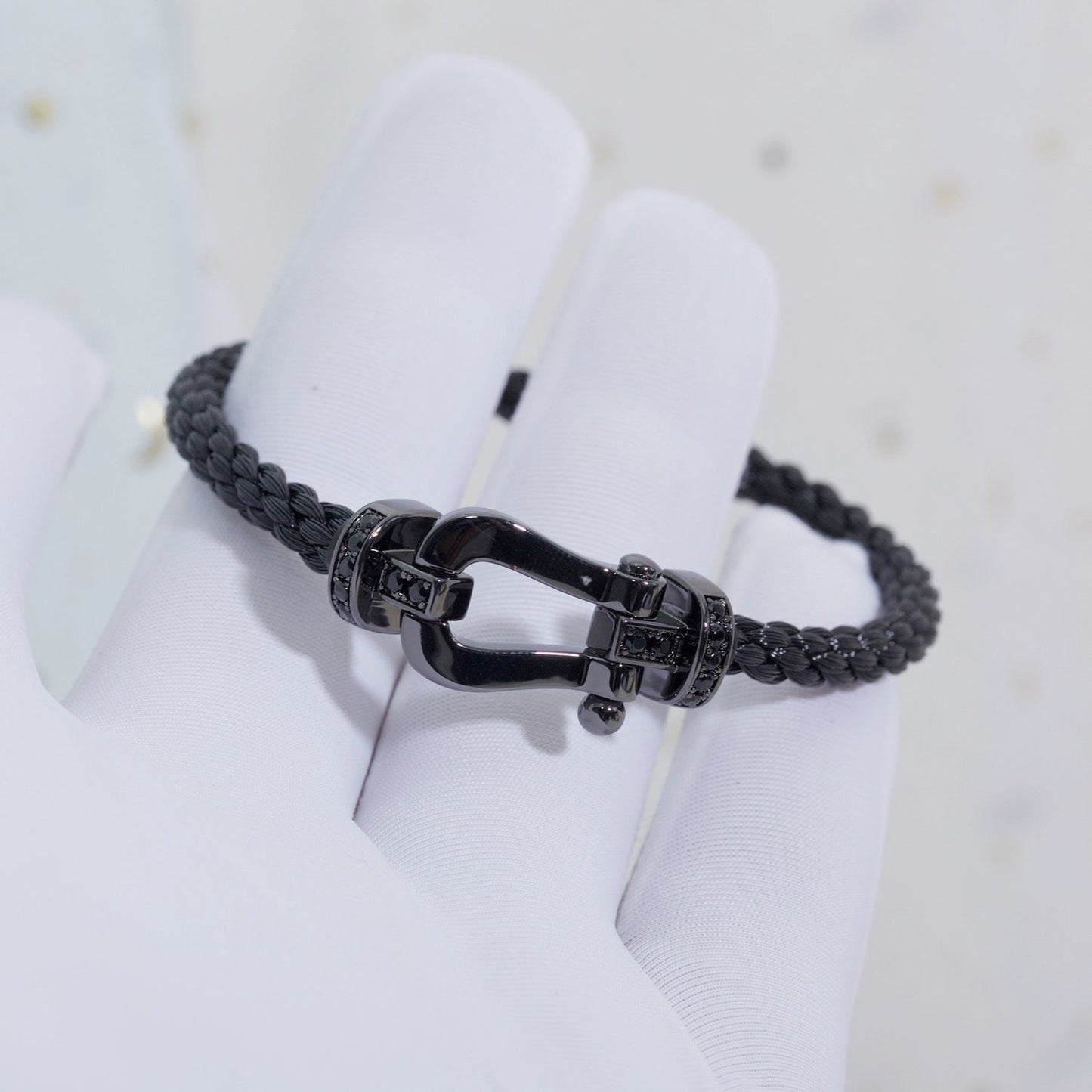 [Triumph Jewelry]FORCE LARGE SERIES HORSESHOE BLACK SAMURAI BRACELET