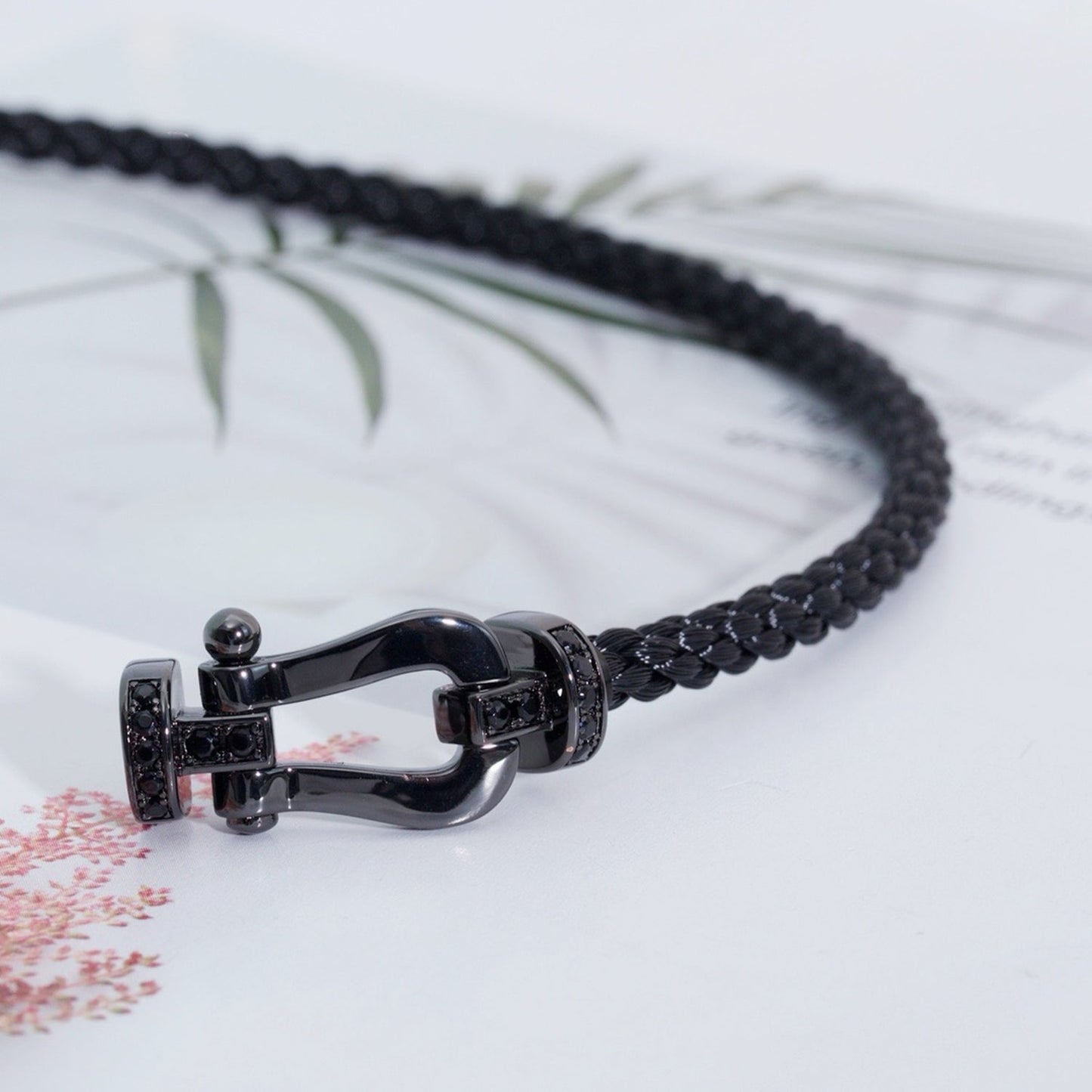 [Triumph Jewelry]FORCE LARGE SERIES HORSESHOE BLACK SAMURAI BRACELET