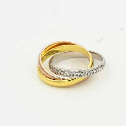 [Triumph Jewelry Jewelry]TRINITY RING GOLD PINK GOLD SILVER DIAMONDS