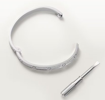 [Triumph Jewelry]NEW-LOVE-4.8MM-Width Diamond-Studded Bracelet