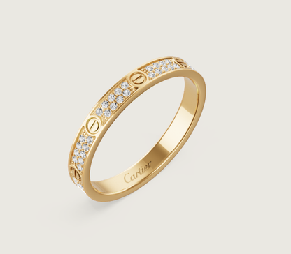 [Triumph Jewelry]LOVE RING 2.6mm-wide full-diamond ring Gold