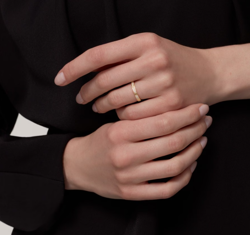 [Triumph Jewelry]LOVE RING 2.6mm-wide full-diamond ring Gold