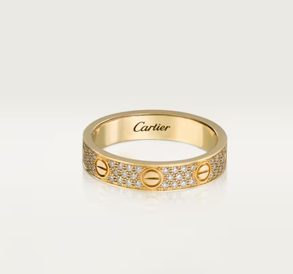 [Triumph Jewelry]LOVE RING 4mm-wide full-diamond ring GOLD