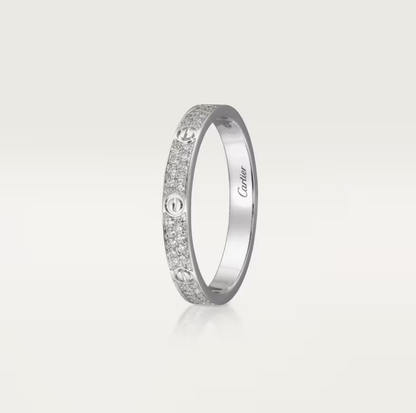 [Triumph Jewelry]LOVE RING 2.6mm-wide full-diamond ring silver