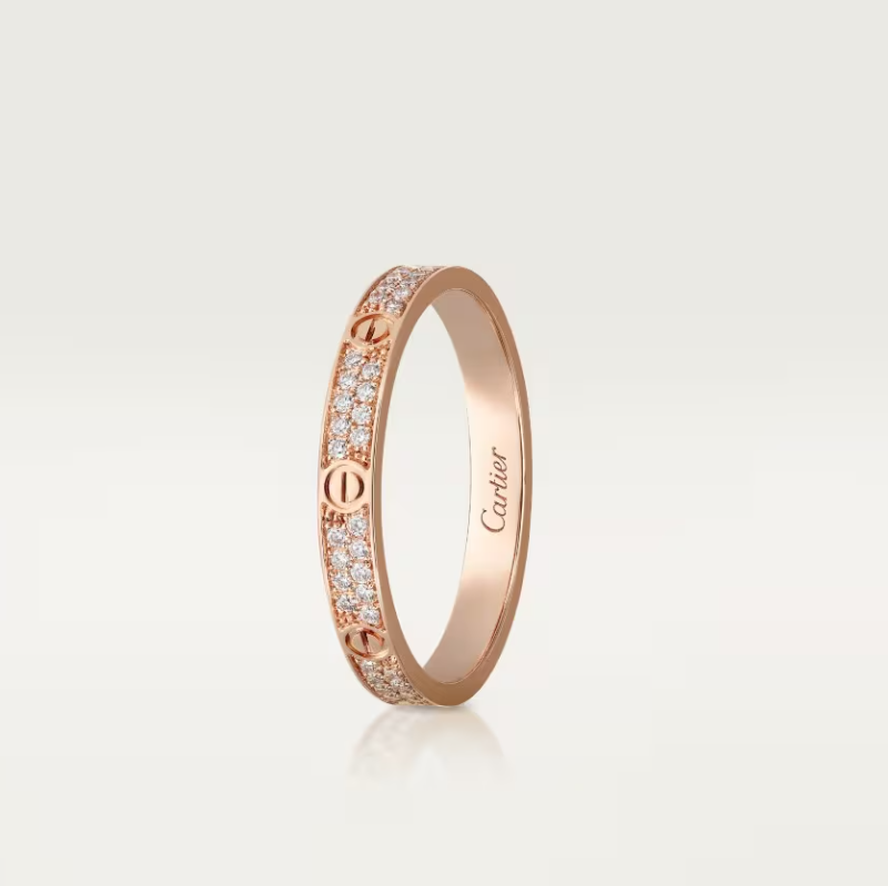 [Triumph Jewelry]LOVE RING 2.6mm-wide full-diamond ring Rose Gold