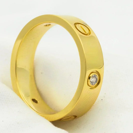 [Triumph Jewelry]LOVE RING 5.5MM 3 DIAMONDS GOLD