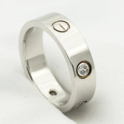 [Triumph Jewelry]LOVE RING 5.5MM 3 DIAMONDS SILVER