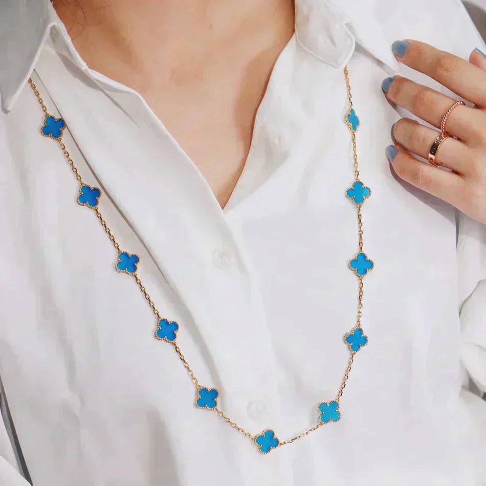 [Triumph Jewelry]CLOVER 20 MOTIFS TURQUOISE GOLD