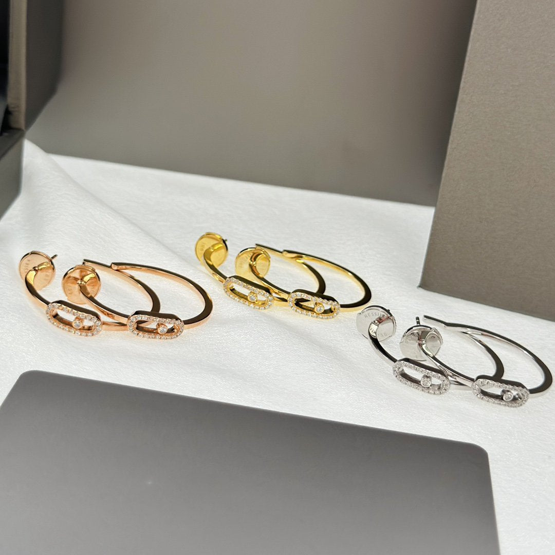 [Triumph Jewelry]CREOLES MOVE UNO PM DIAMOND EARRINGS