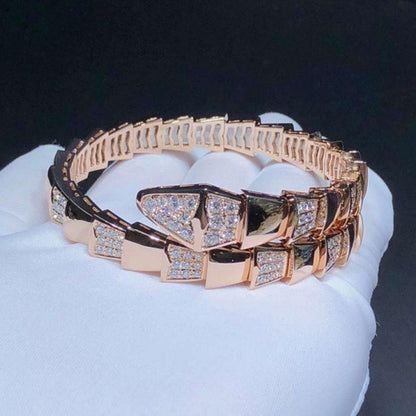 [Triumph Jewelry]SERPENTI WIDE BRACELET PINK GOLD DIAMOND