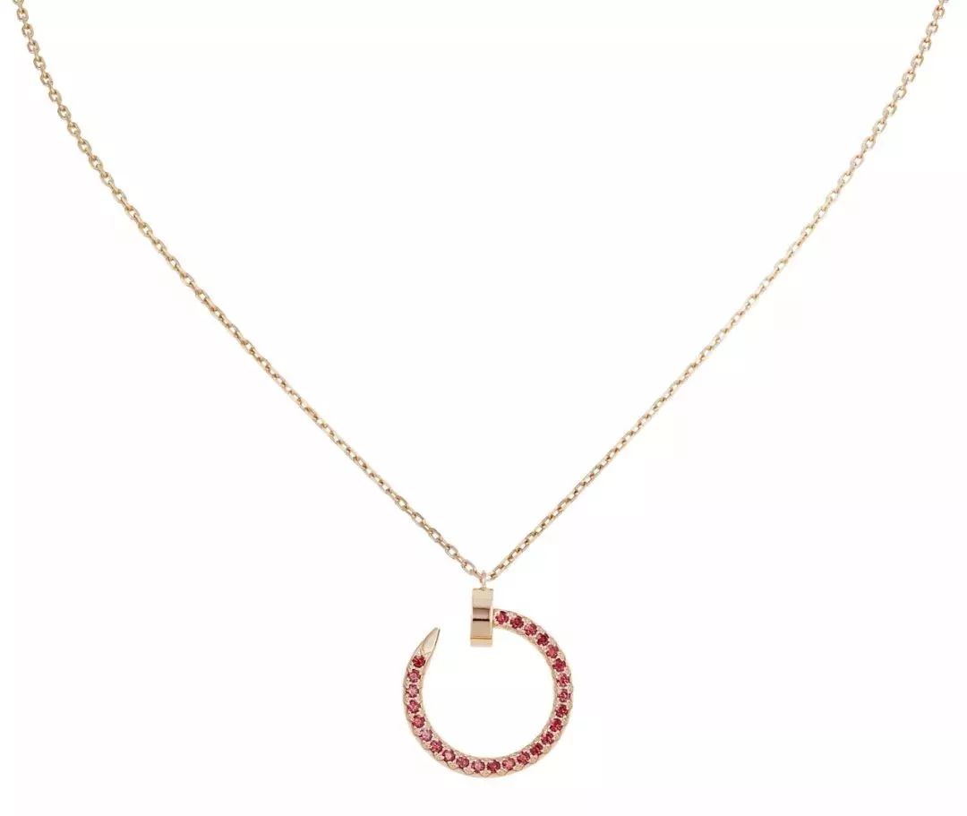 [Triumph Jewelry]JUSTE NECKLACE GOLD RED DIAMONDS