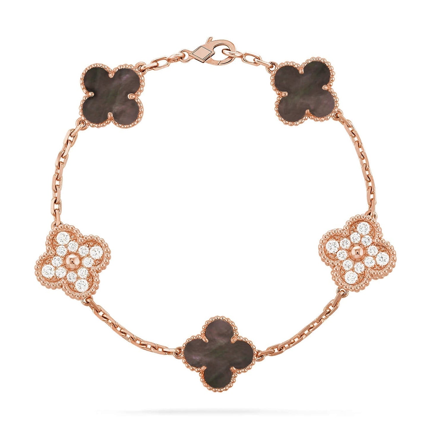 [Triumph Jewelry] CLOVER 5 MOTIF GRAY MOP BRACELET COLLECTION