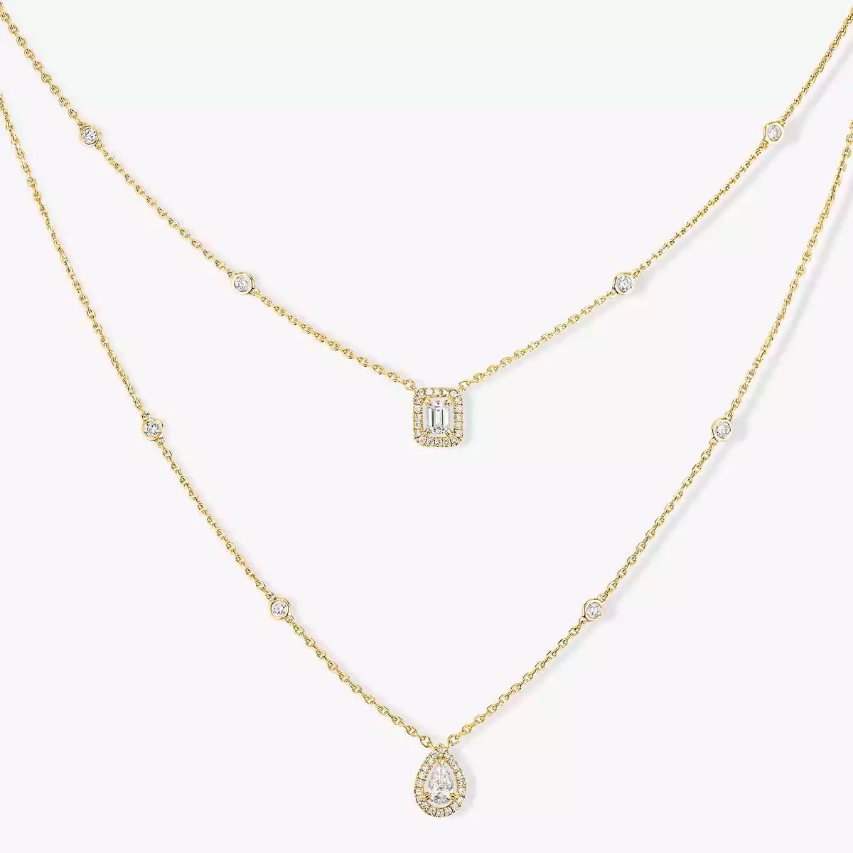 [Triumph Jewelry]Diamond Necklace My Twin 2 Rows
