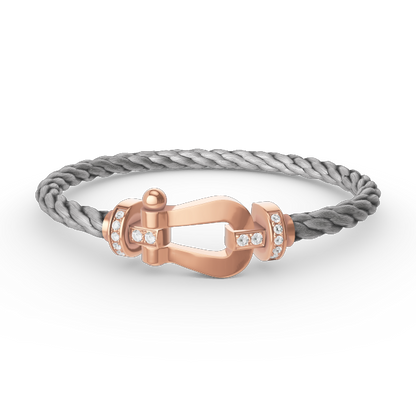 [Triumph Jewelry]FORCE LARGE HORSESHOE HALF DIAMOND BRACELET ROSE GOLD
