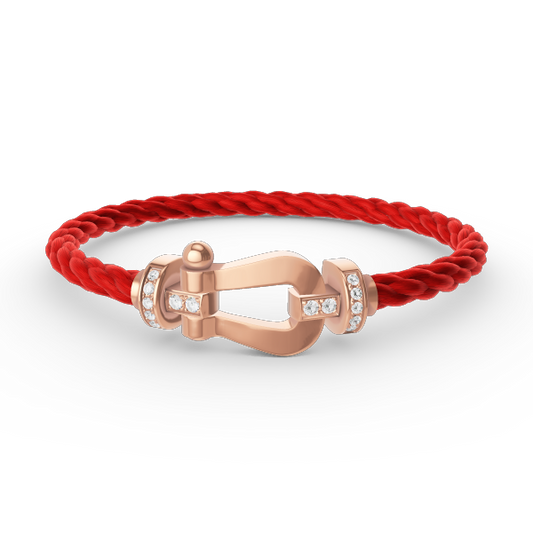 [Triumph Jewelry]FORCE LARGE HORSESHOE HALF DIAMOND BRACELET ROSE GOLD