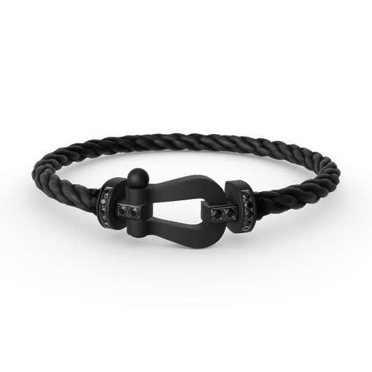 [Triumph Jewelry]FORCE LARGE SERIES HORSESHOE BLACK SAMURAI BRACELET