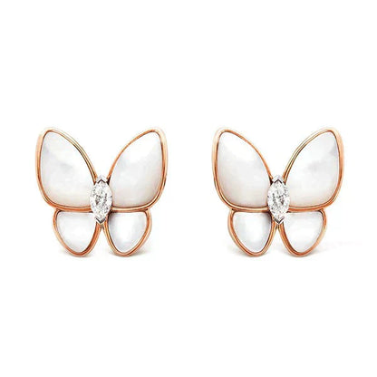 [Triumph Jewelry]BUTTERFLY MOP DIAMOND EARRINGS