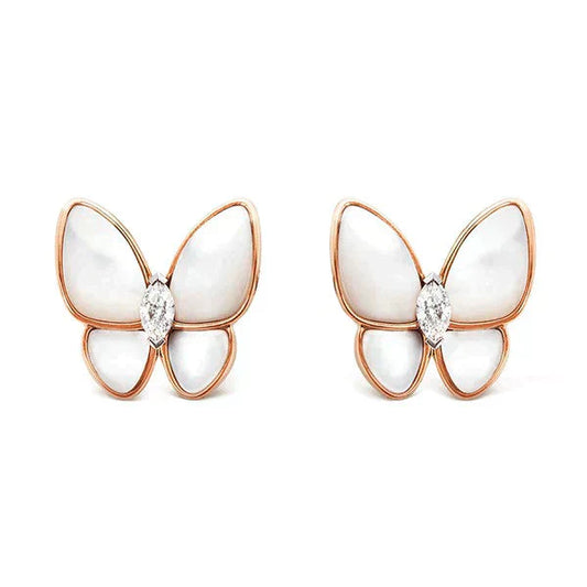 [Triumph Jewelry]BUTTERFLY MOP DIAMOND EARRINGS