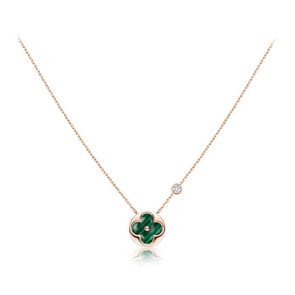 [Triumph Jewelry]SUN PEDANT PINK GOLD 1 DIAMOND NECKLACE