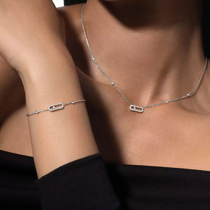 [Triumph Jewelry]Diamond Necklace Move Uno
