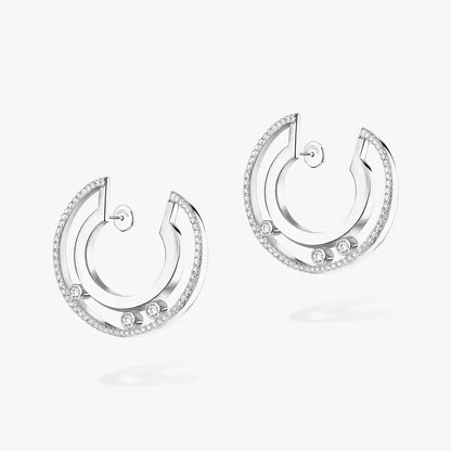 [Triumph Jewelry]Move Romane Small Diamond Hoop Earrings