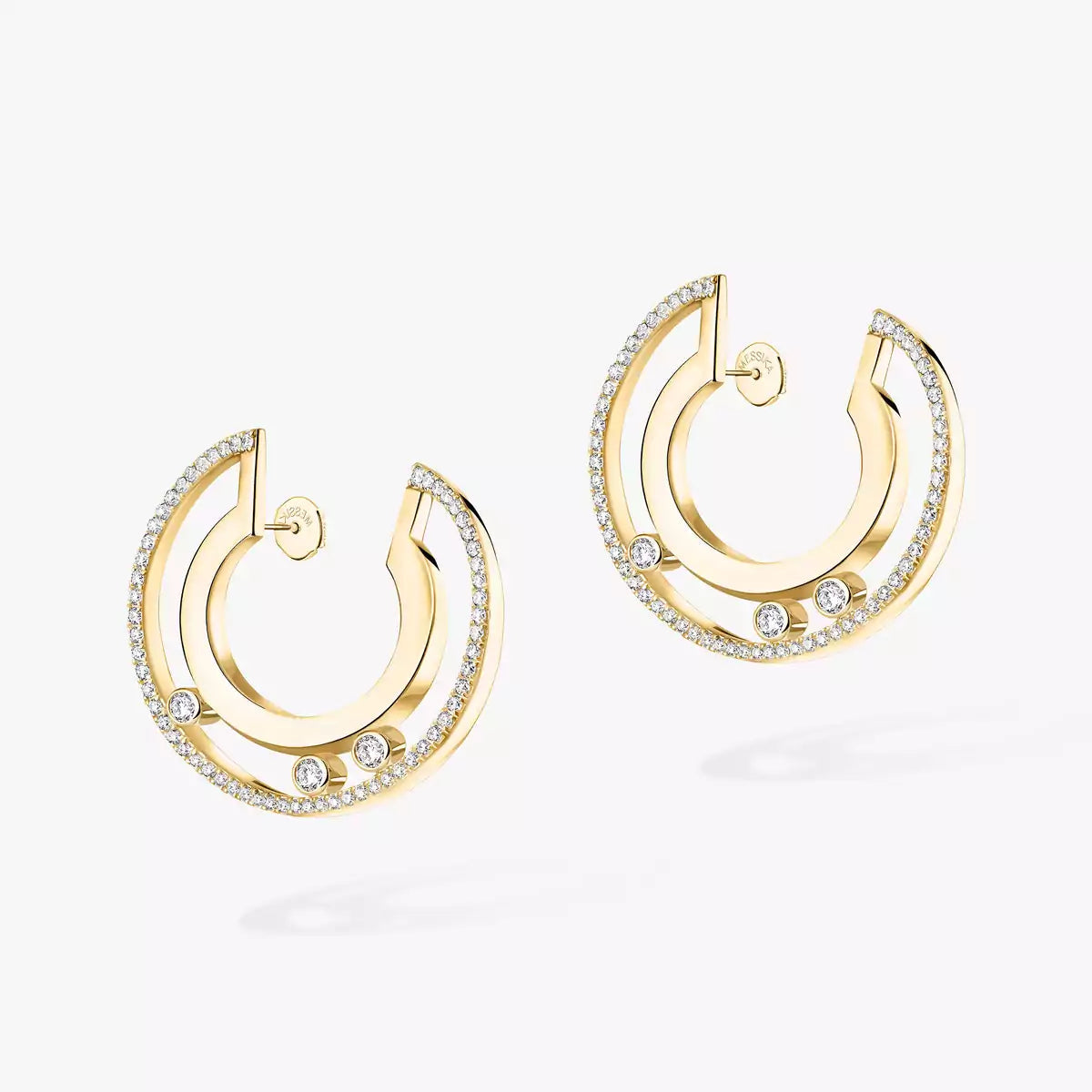 [Triumph Jewelry]Move Romane Small Diamond Hoop Earrings