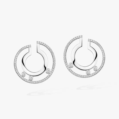 [Triumph Jewelry]Move Romane Small Diamond Hoop Earrings