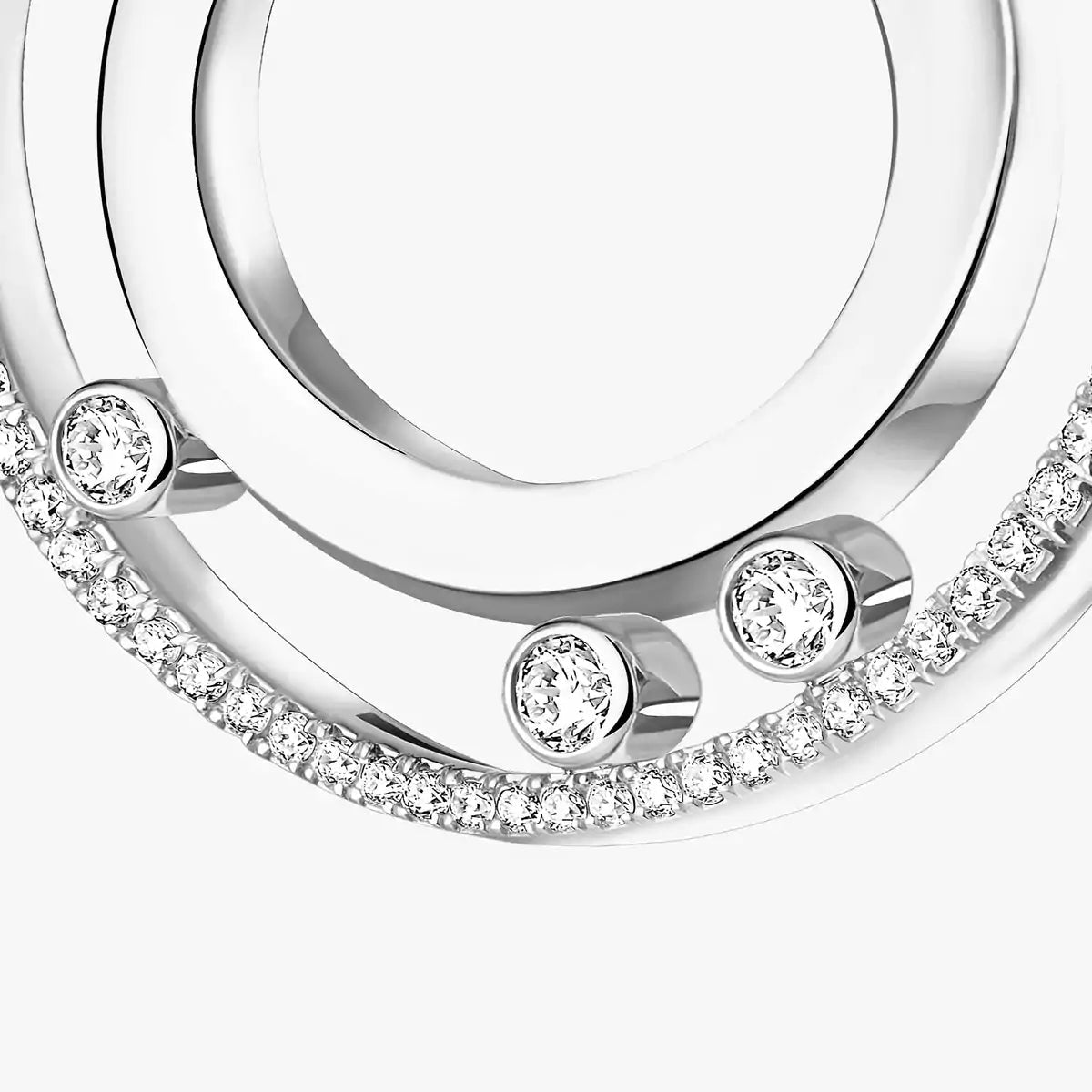 [Triumph Jewelry]Move Romane Small Diamond Hoop Earrings