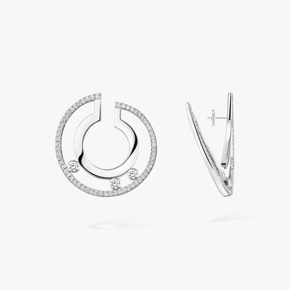 [Triumph Jewelry]Move Romane Small Diamond Hoop Earrings