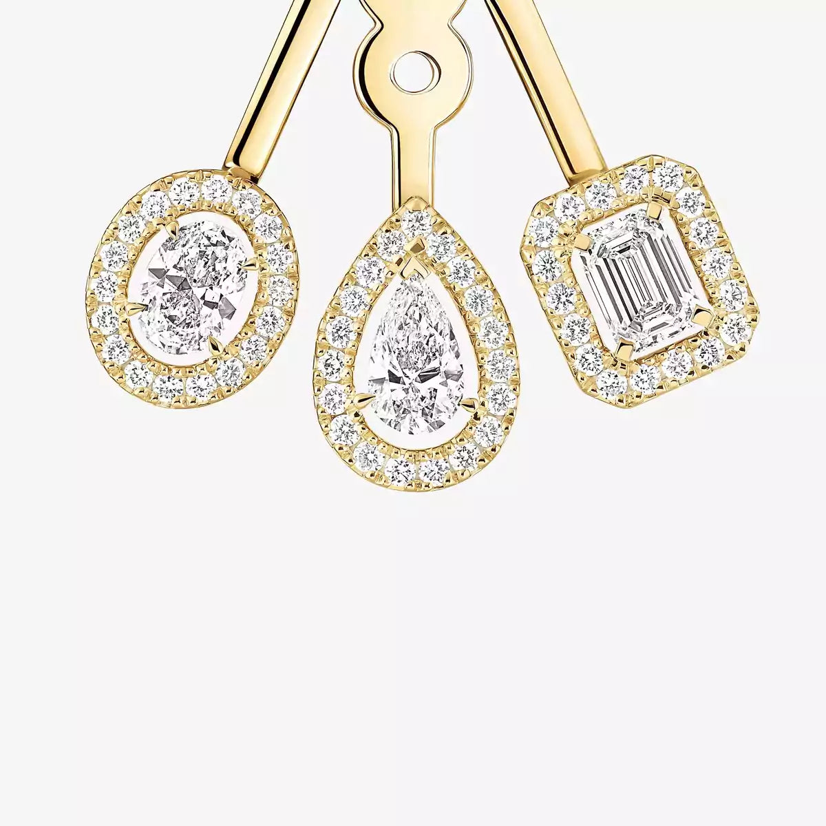 [Triumph Jewelry] My Twin Trio  Diamond Earrings