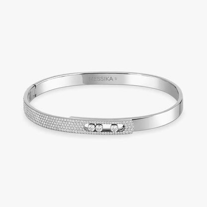 [Triumph Jewelry]Move Noa Rose Gold Pavé Diamond Bangle Bracelet