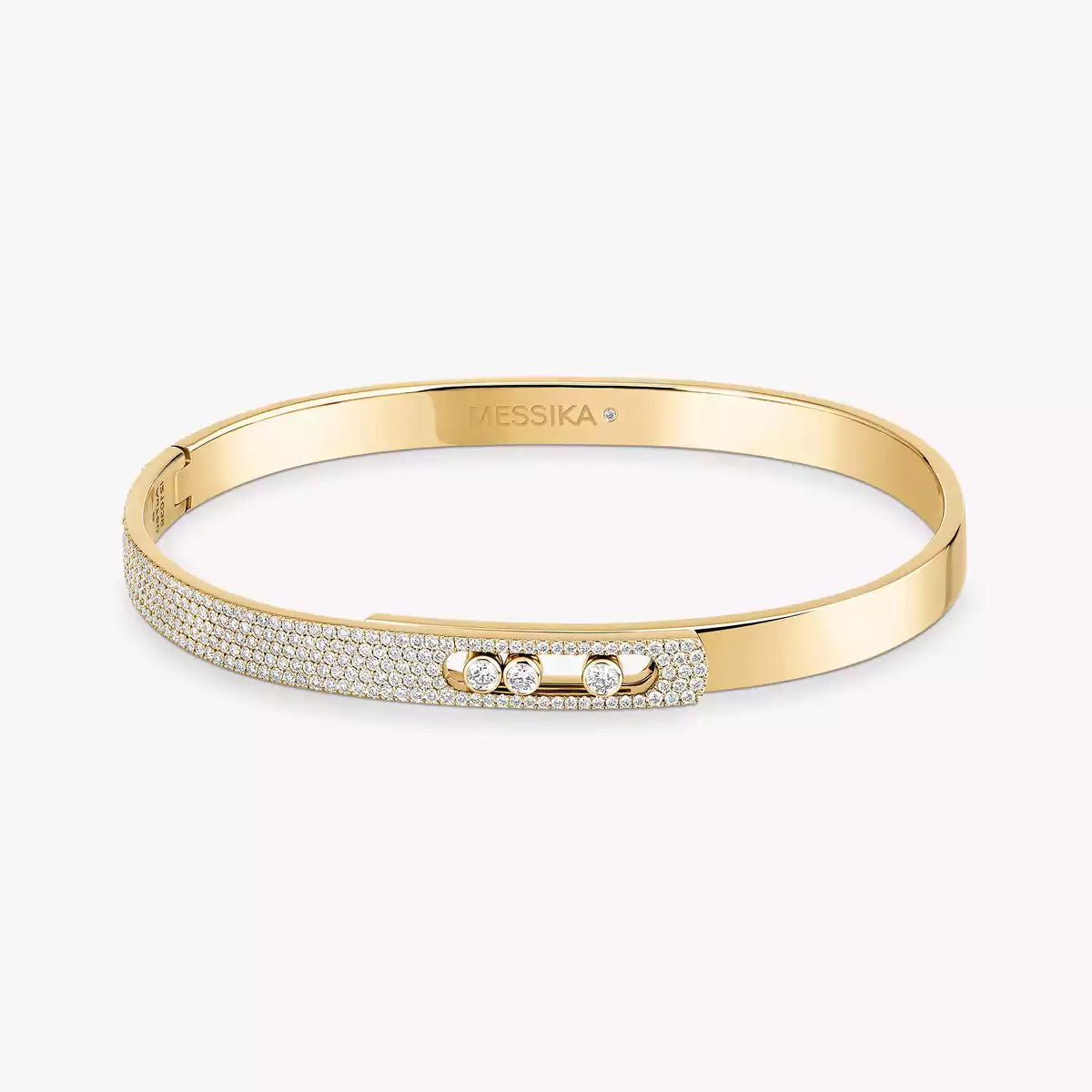 [Triumph Jewelry]Move Noa Rose Gold Pavé Diamond Bangle Bracelet