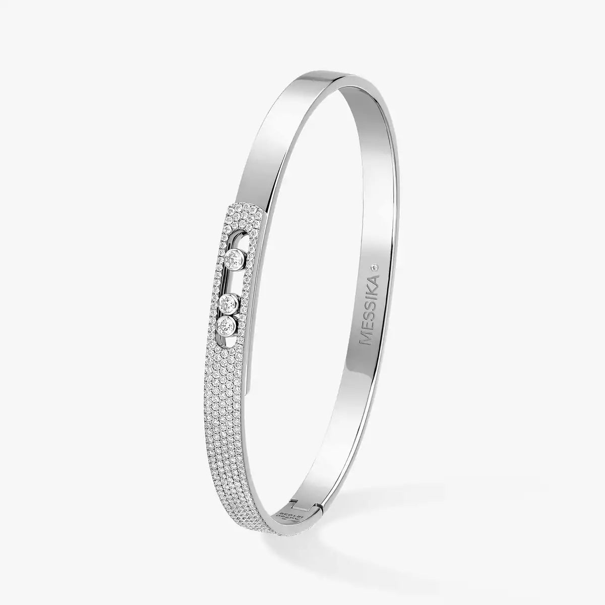 [Triumph Jewelry]Move Noa Rose Gold Pavé Diamond Bangle Bracelet