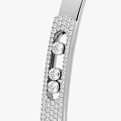 [Triumph Jewelry]Move Noa Rose Gold Pavé Diamond Bangle Bracelet