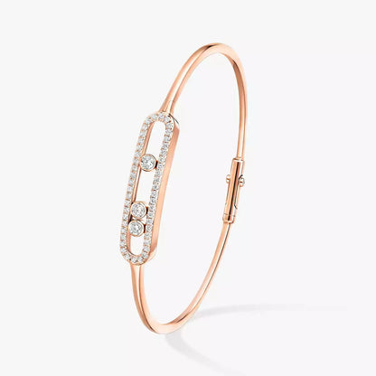 [Triumph Jewelry]Move Pavé Diamond Bangle Bracelet M