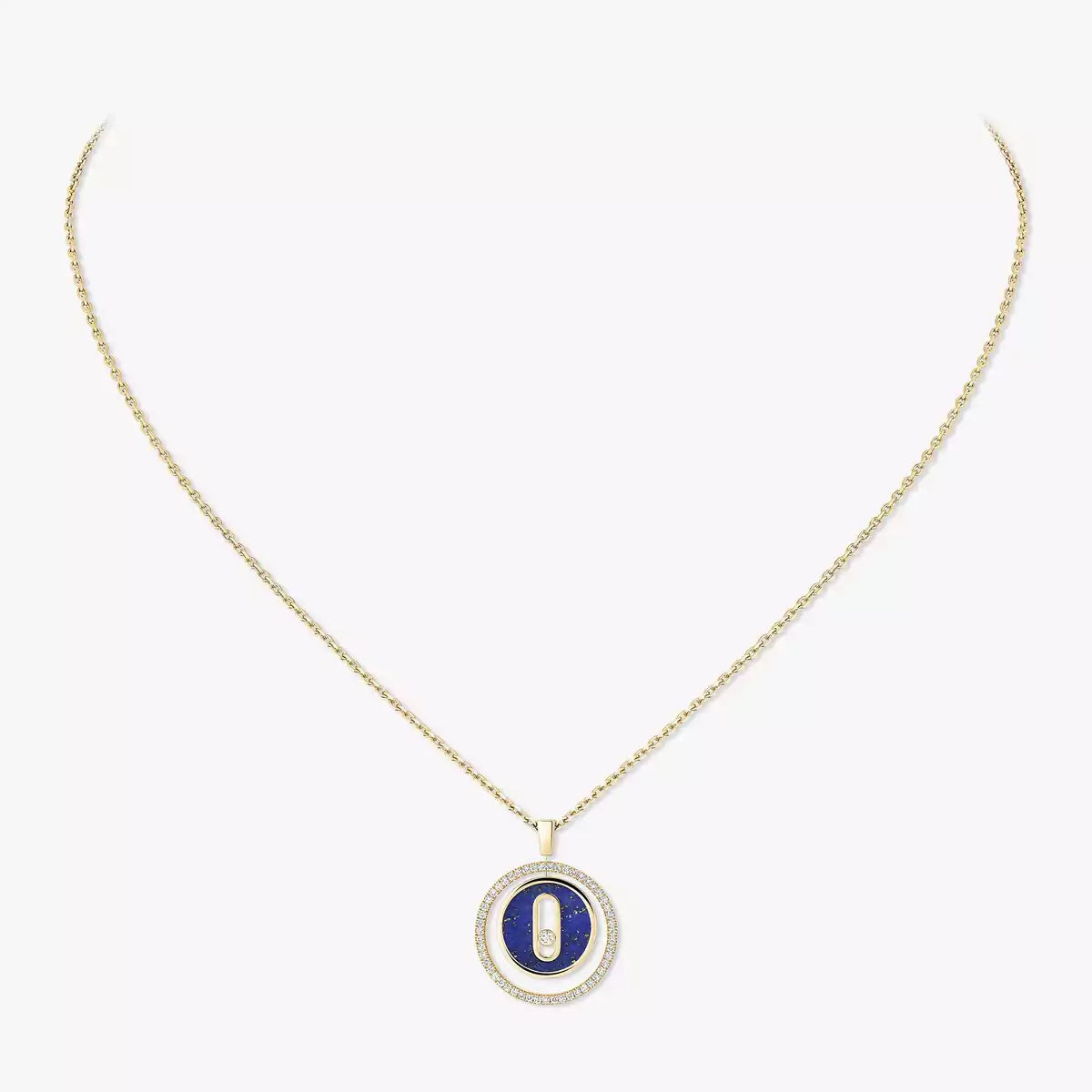 [Triumph Jewelry]Lucky Move Diamond Necklace in Rose Gold and White Mother-of-Pearl