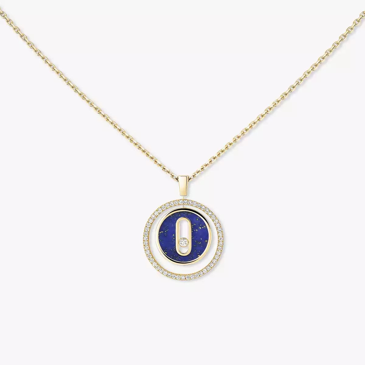[Triumph Jewelry]Lucky Move Diamond Necklace in Rose Gold and White Mother-of-Pearl
