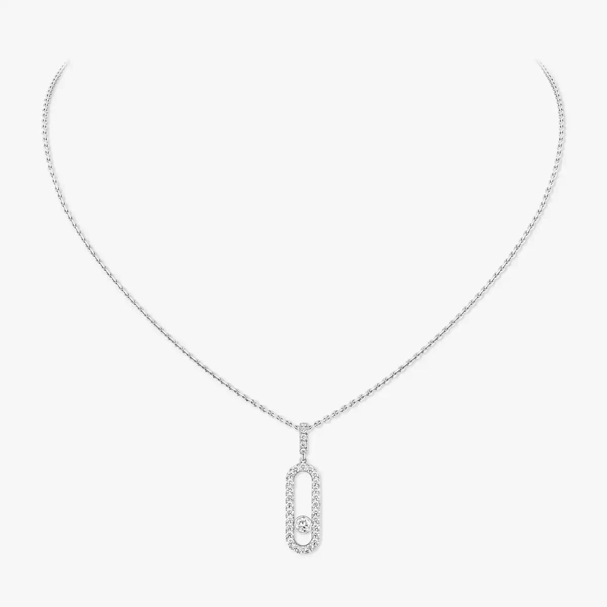 [Triumph Jewelry]Move Uno Diamond Necklace in Rose Gold