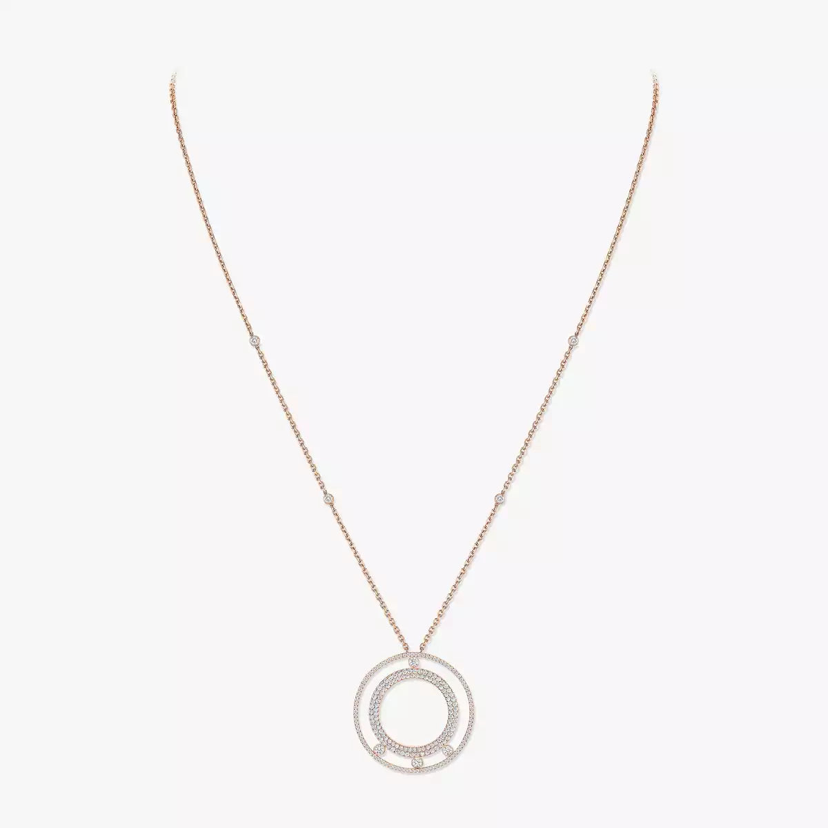 [Triumph Jewelry]Move Romane Long Pave_-Set Diamond Necklace