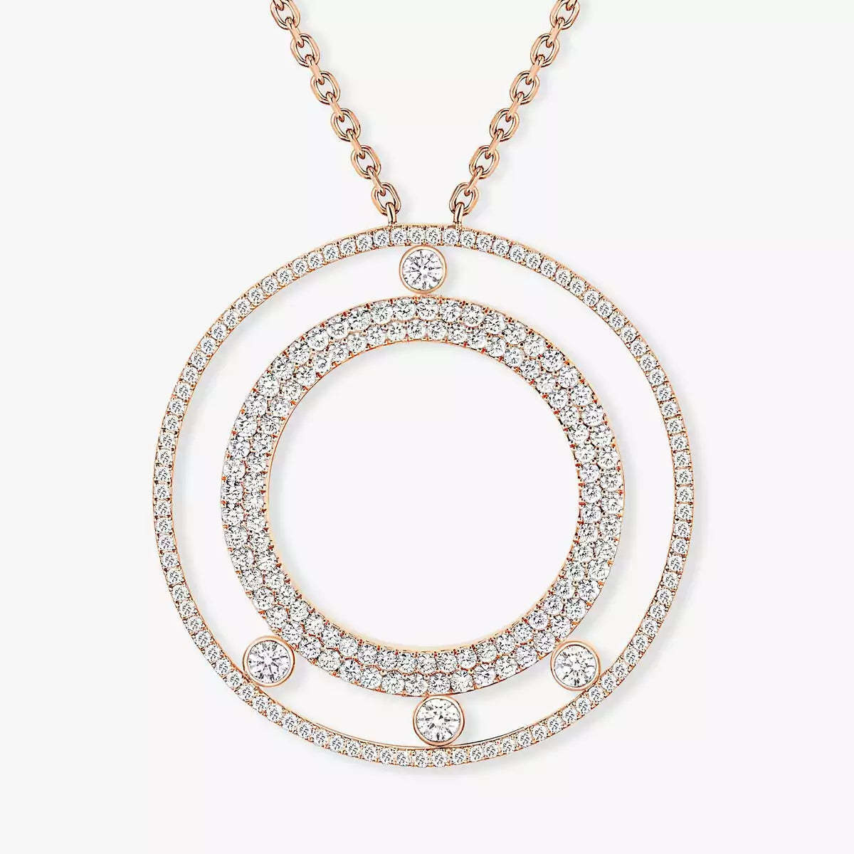 [Triumph Jewelry]Move Romane Long Pave_-Set Diamond Necklace