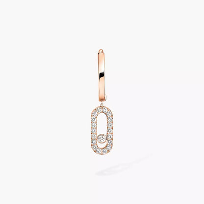 [Triumph Jewelry]Move Uno Single Diamond Hoop Earring