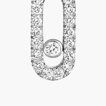 [Triumph Jewelry]Move Uno Single Diamond Hoop Earring