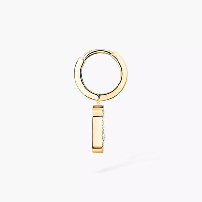[Triumph Jewelry]Move Uno Single Diamond Hoop Earring
