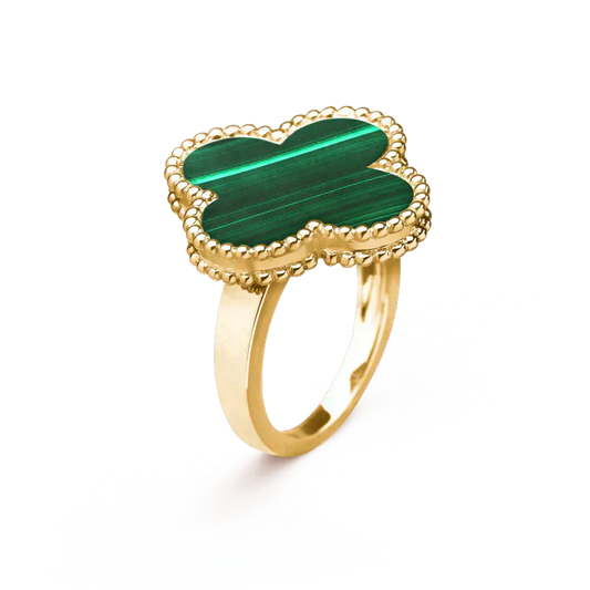 [Triumph Jewelry]CLOVER MALACHITE RING