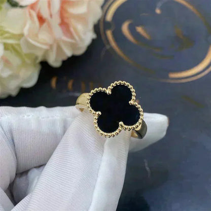 [Triumph Jewelry]CLOVER ONYX RING
