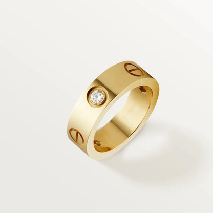 [Triumph Jewelry]LOVE RING 5.5MM 3 DIAMONDS PINK GOLD